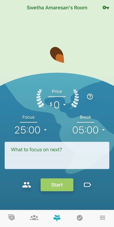 pomodoro technique app, flora